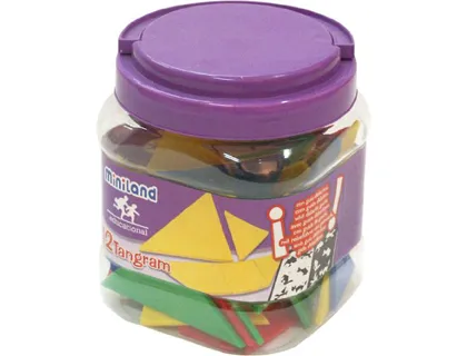 Tangram miniland 84 pièces en plastique très résistant set de 12 unités