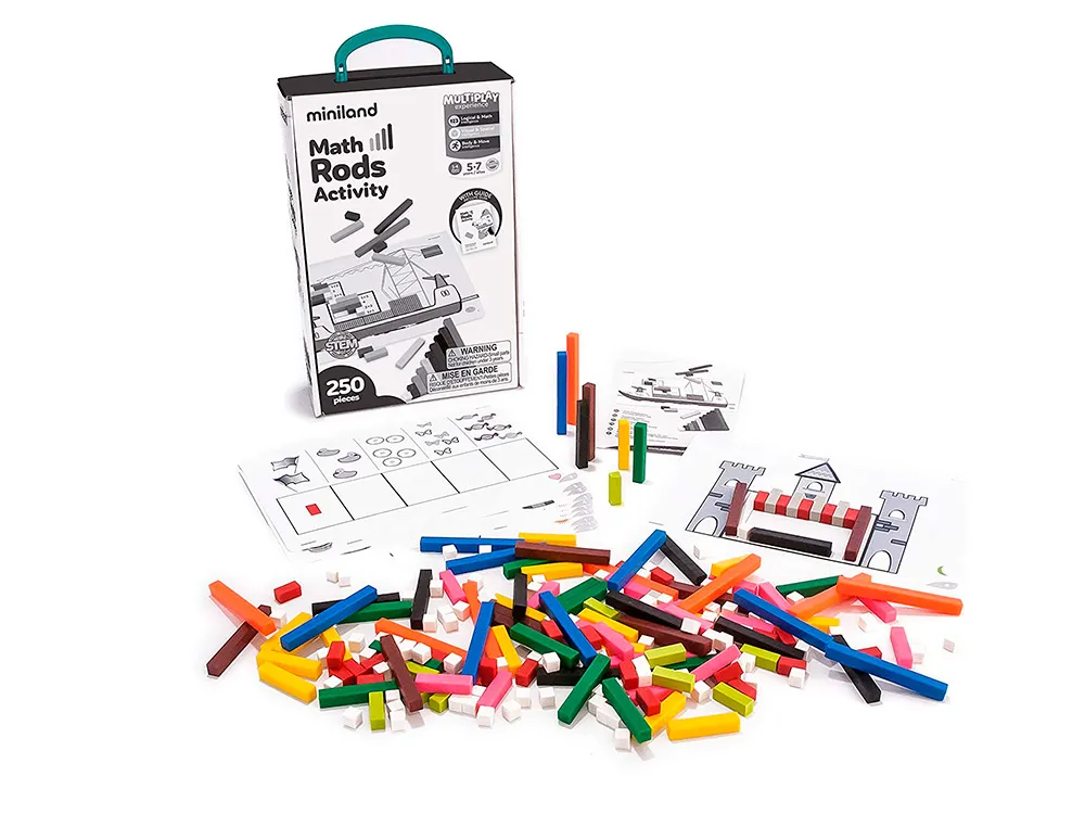Règles miniland de 1 à 10 cm contenant 250 pièces 16 fiches activités et 1 guide didactique set de 250 unités
