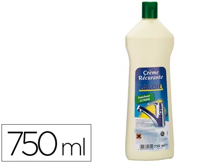 Crème à récurer lagor surfaces émaillées inox brille sans rayer parfum citron flacon 750ml