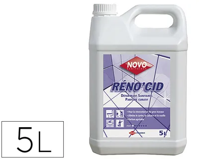 Détartrant désincrustant sanitaire élimine tartre calcaire rouille parfum floral bidon 5l