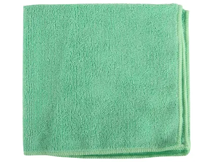 Lavette microfibre 230g 38x38cm sans traces coloris vert lot 5 unités