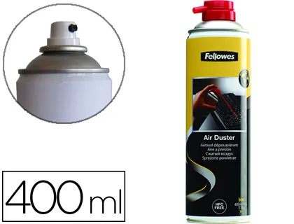 Aérosol dépoussiérant fellowes écologique sans gaz hfc 400ml