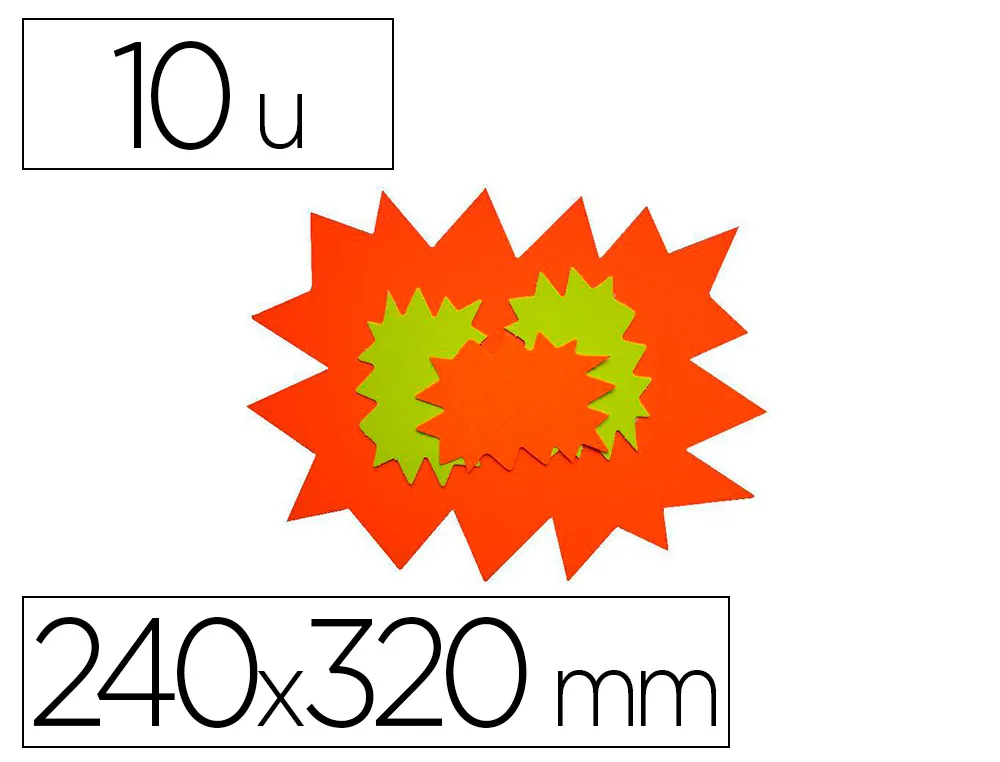 Étiquette affichage apli agipa éclaté effaçable carton fluo 780g 240x320mm 10 unités