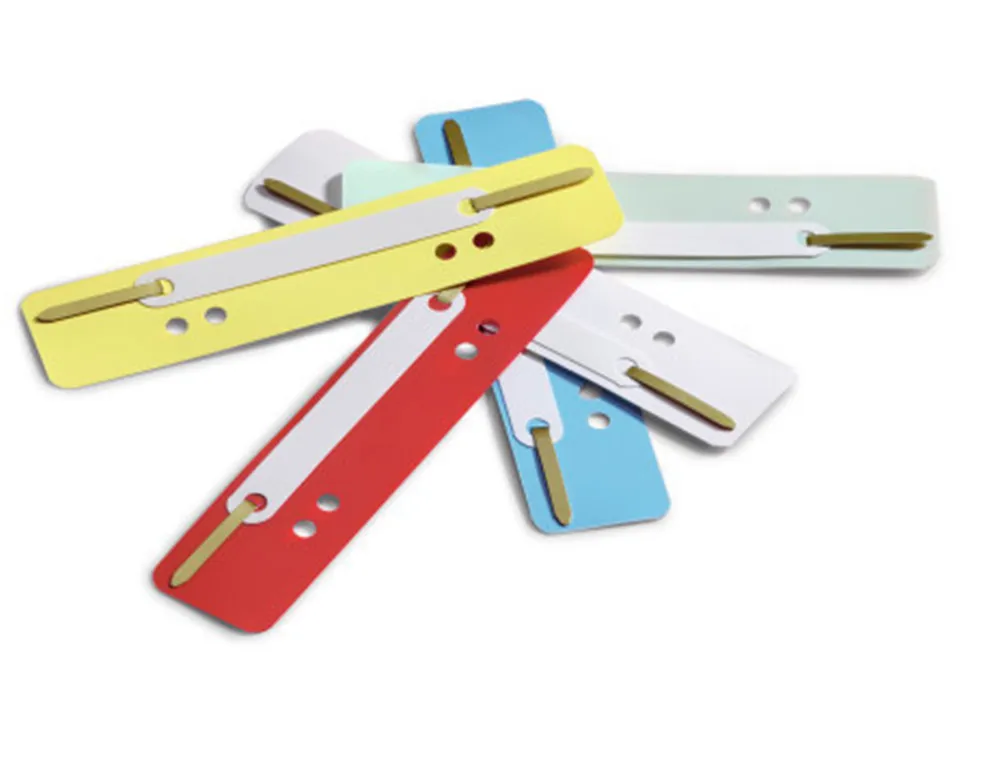 Relieur durable flexifix à lamelles métalliques et serreur plastique puissant entraxe 80mm 150x34mm lot 25 unités