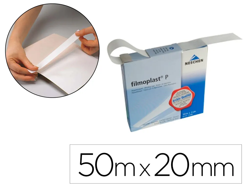 Papier japon adhesif et transparent pour page dechire devidoir dim. 50mx20mm