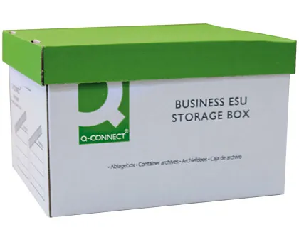 Boîte archivage définitif Q-Connect carton pour 3 boîtes A4 dos 100mm montage automatique 327x387x250mm