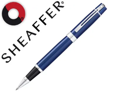 Roller sheaffer serie 300 rechargeable corps metal laque bleu attributs chromes ecrin luxe et recharge roller