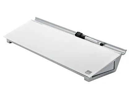 Bloc-notes de bureau nobo magnetique + 1 en verre blanc mini-marqueur effaçable a sec avec effaceur sur le capuchon