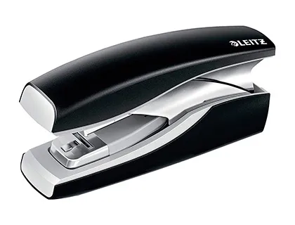 Agrafeuse leitz nexxt softpress metal technologie flatclinch 44x65x149mm 30f agrafes softpress coloris noir