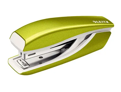 Agrafeuse mini leitz wow metal compact 30x39x101mm capacite agrafage 10 feuilles coloris vert anis metallise