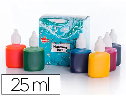 Peinture marbling oz international base d'huile encre distillée eau marbrure résistante kit 6 couleurs classiques 25ml