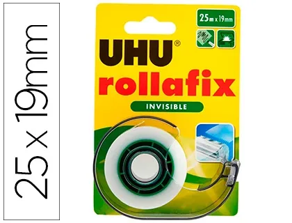 Ruban adhesif uhu rollafix invisible avec devidoir 25mx19mm