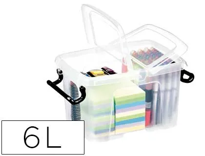 Boite rangement cep polypropylene couvercle papillon clipse 2 poignees 30x22,5x18,3cm coloris