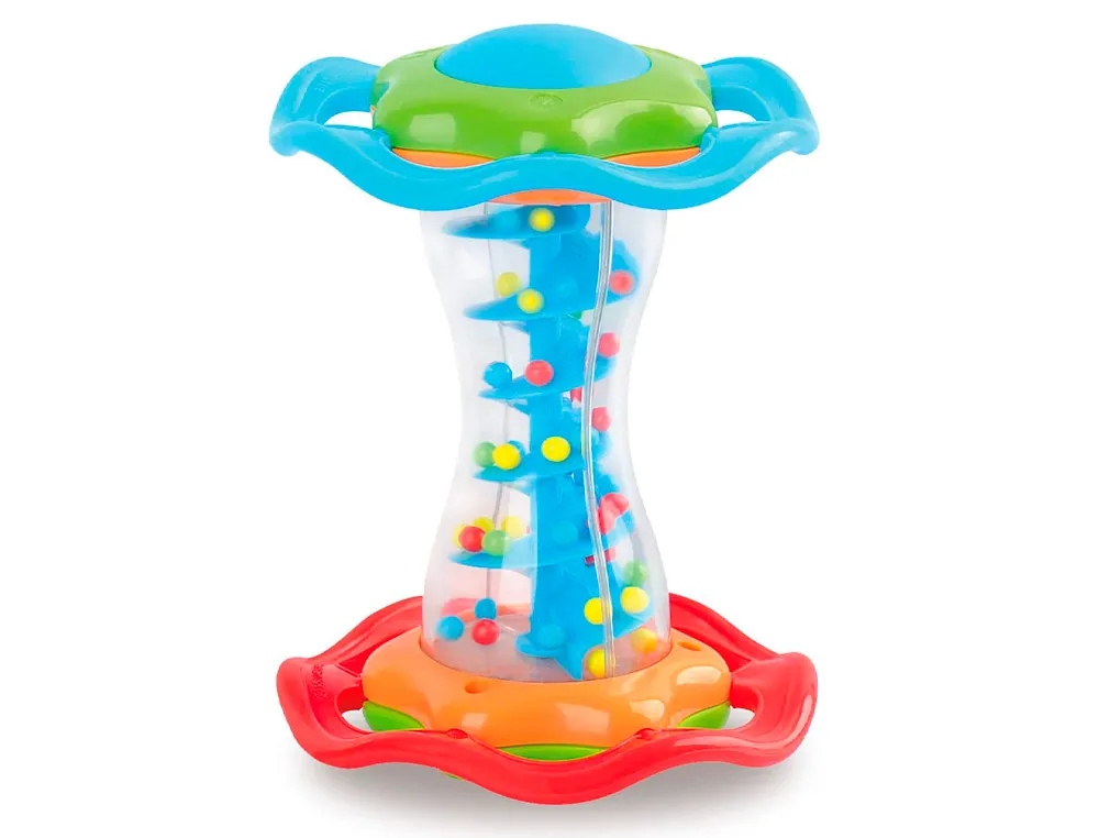 Rouleau avec baton de pluie miniland baby rain roller de 6 a 18 mois