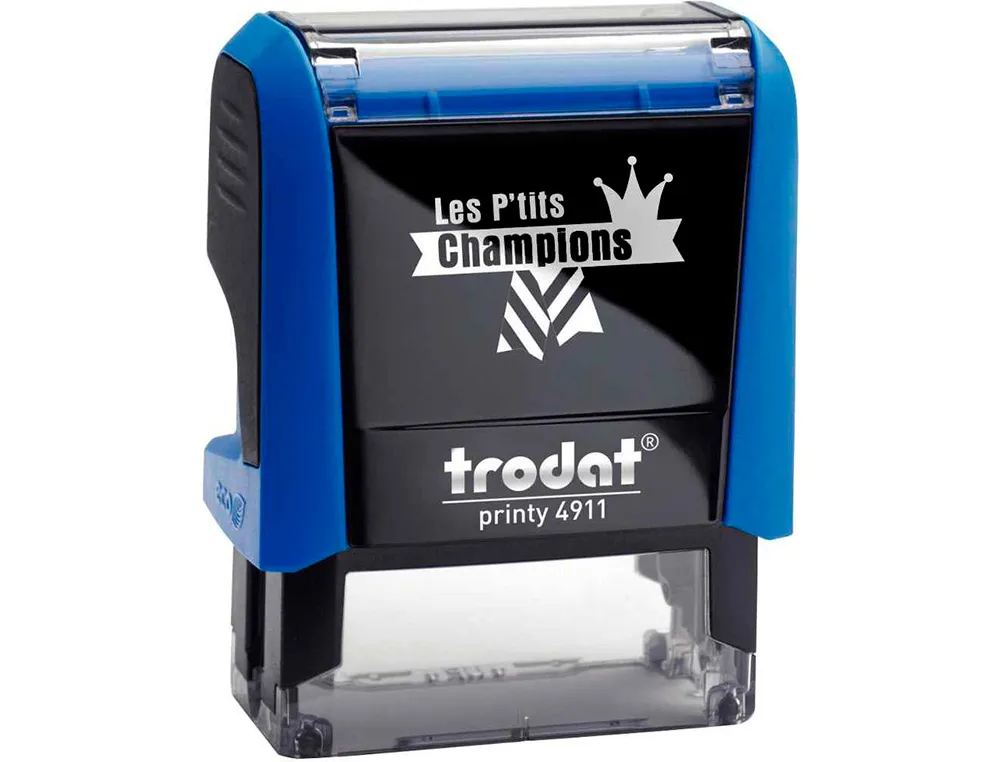Tampon scolaire trodat enseignant personnalise les p'tits champions champion de calcul 38x14mm