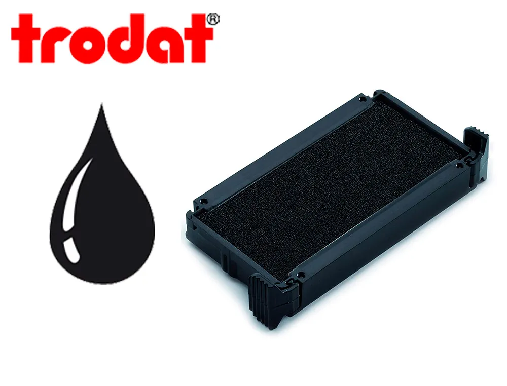 Cassette encrage trodat 6/4911 recharge tampon trodat 4800/ 4820/4822a/4846/4911/4911t 91 ergots lateraux encre noire