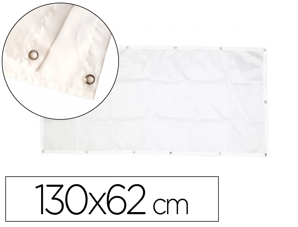Banniere a customiser sodertex polyester 190t 130x62cm coloris blanc