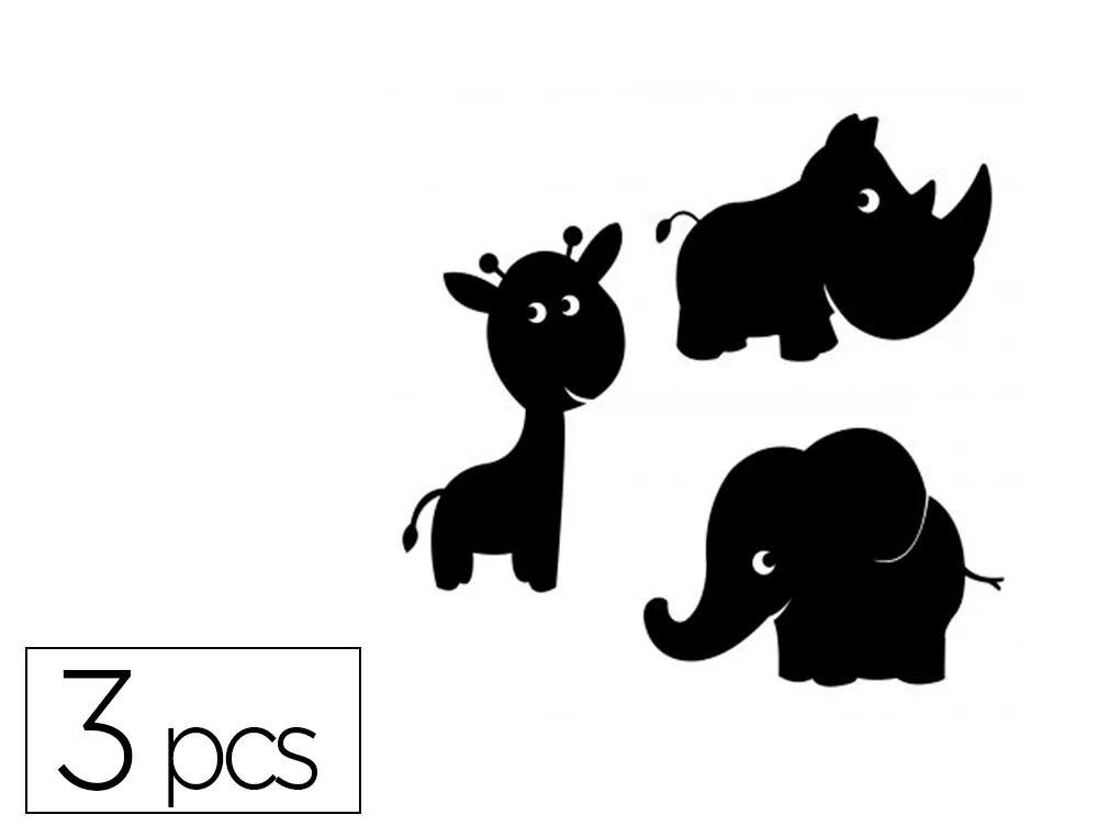 Stickers ardoises sodertex la savane 135 microns 3 pcs coloris et tailles assortis