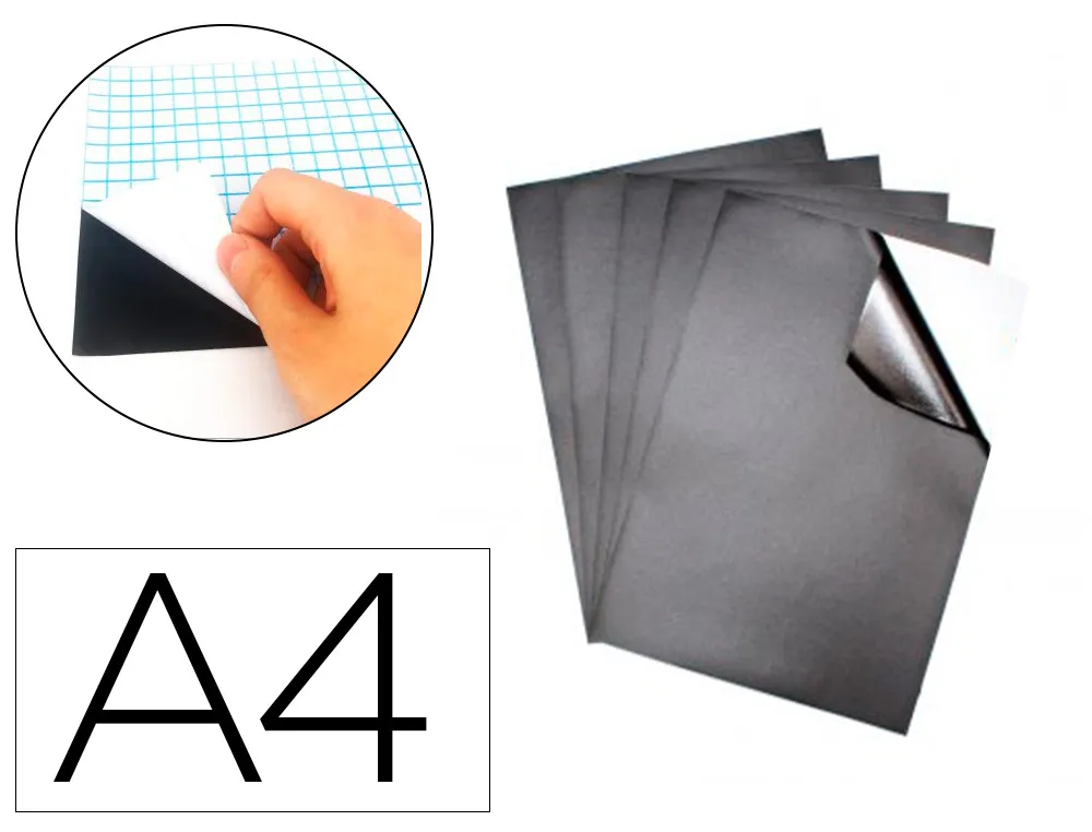 Ardoise adhesive sodertex format A4 5 pcs coloris noir