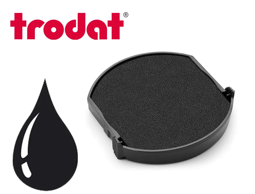 Cassette encrage trodat 6/4630a pour tampon encreur printy 4630 diametre 30mm coloris noir