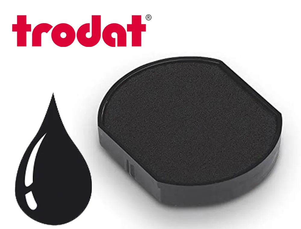 Cassette encrage trodat 6/46040a pour tampon encreur 46040/ 46040r/46140 coloris noir