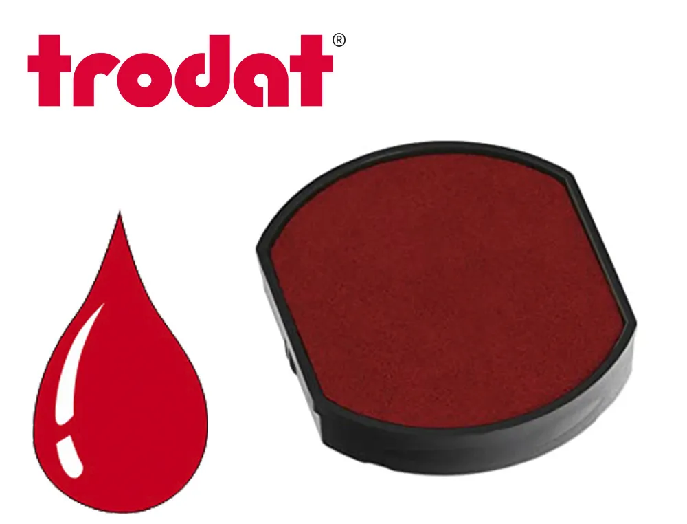 Cassette encrage trodat 6/46040c pour tampon encreur 46040 coloris rouge