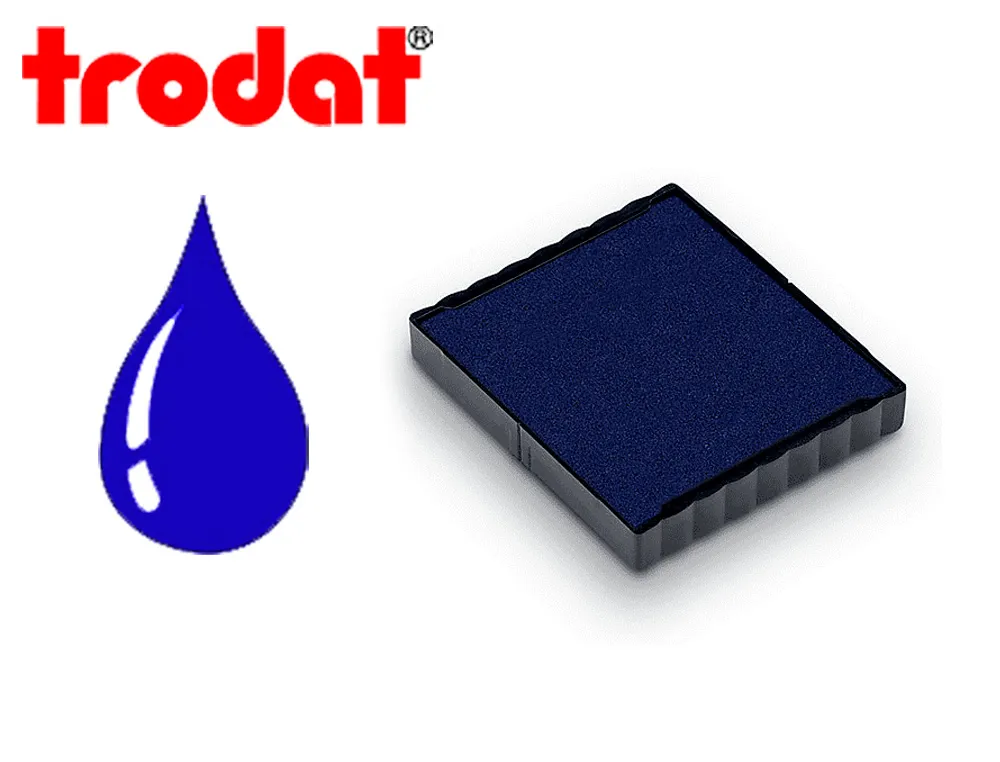 Cassette encrage trodat 6/4924b pour tampon encreur printy 4924/4724/4740/4940/ taille empreinte 40x40mm coloris bleu