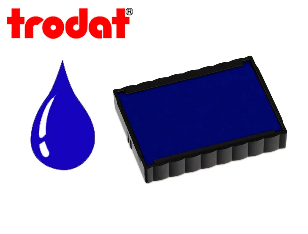 Cassette encrage trodat 6/4750b pour tampon encreur printy 4750/4755/4760 taille empreinte41x24mm coloris bleu