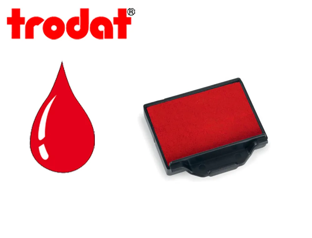 Cassette encrage trodat 6/50c pour tampon encreur 5030/5200/5430/5431/5435/5446 coloris rouge
