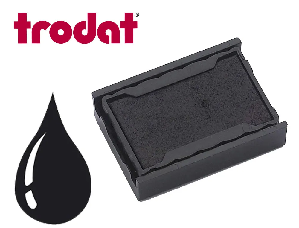 Cassette encrage trodat 6/4910 pour tampon encreur 4810/4910/4836/4910ta coloris noir boite 10 unites
