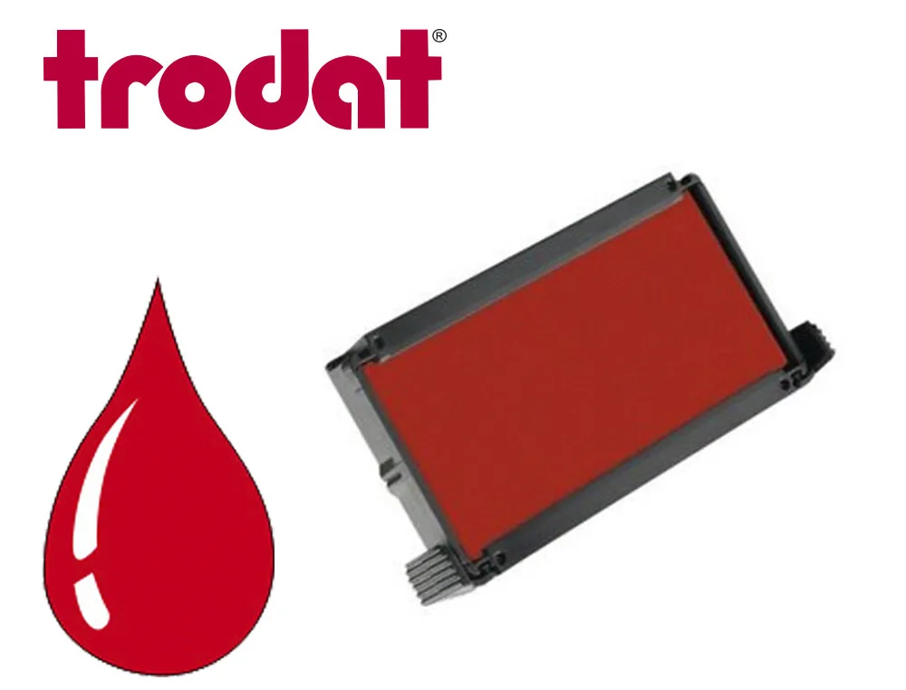 Cassette encrage trodat 6/4911c pour tampon printy 4800/4820/4822a/4822b/4822c/4846/4911/ 4911t coloris rouge