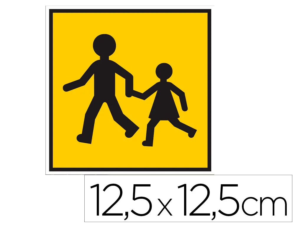 Panneau de signalisation pvc transport d'enfants signaletique biz 12,5x12,5cm