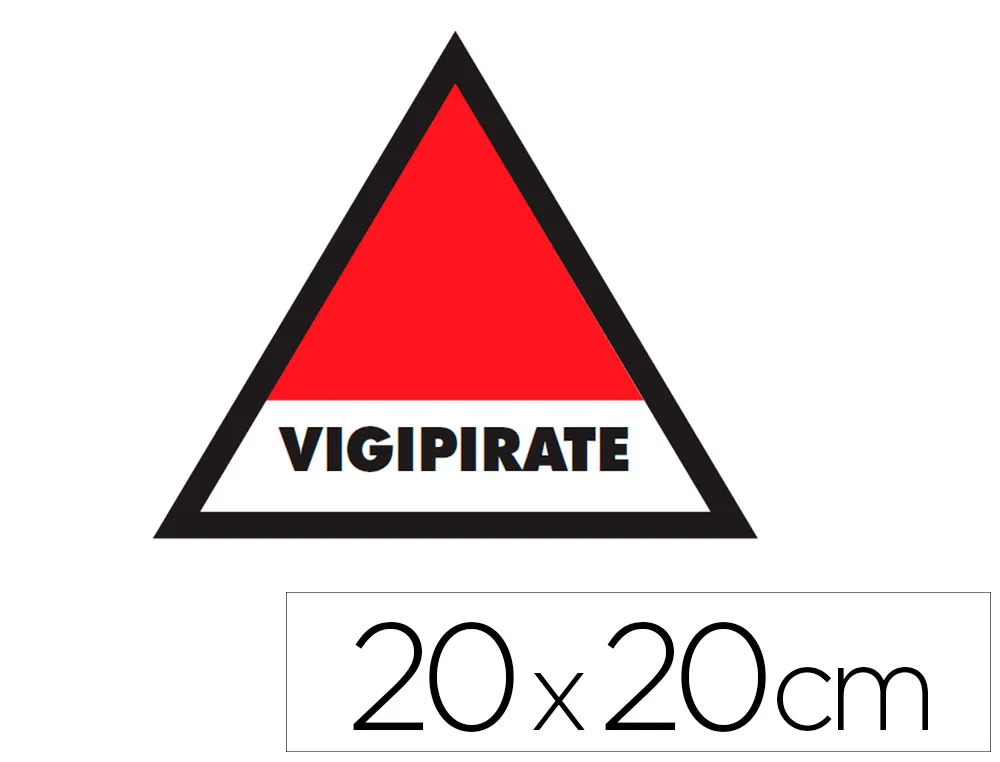 Panneau de signalisation vigipirate pvc signaletique biz dos adhesif 20x20cm