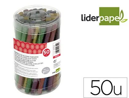 Baton de colle liderpapel paillete 7x100mm boite 50 unites