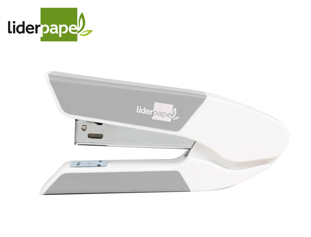 Agrafeuse bureau liderpapel 35x65x130mm 20 feuilles agrafes 26/6 1000 agrafes coloris gris
