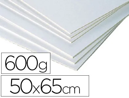 Carton entrecollé clairefontaine mi-fin 50x65cm 600g recto blanc verso gris