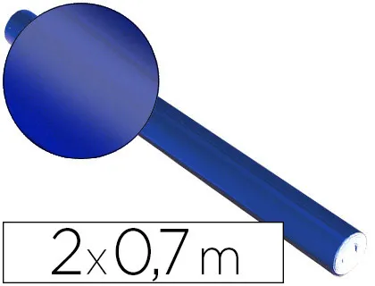 Papier métallisé clairefontaine 80g coloris bleu rouleau 0.7x2m