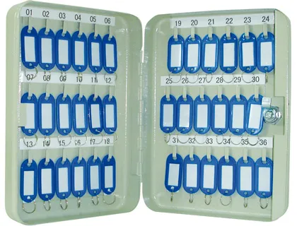 Armoire à clés q-connect 36 clés acier résistant épaisseur 0.8cm inclus 2 clés porte-clés accessoires 250x180x60mm