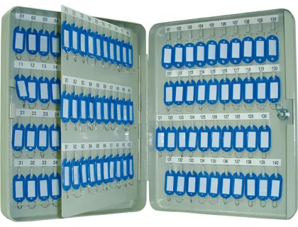 Armoire à clés q-connect 140 clés acier résistant épaisseur 0.8 cm inclus 2 clés porte-clés accessoires 370x280x80mm