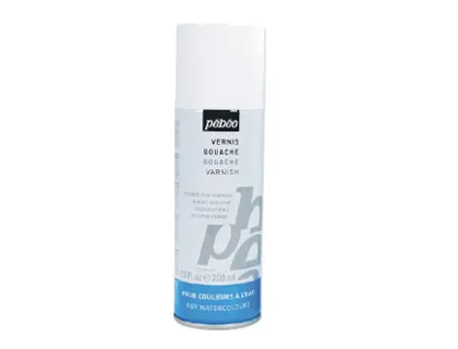 Vernis gouache pébéo aérosol acrylique non jaunissant aspect satiné éclat couleurs flacon 200ml