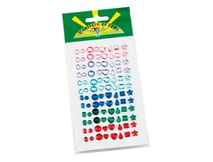 Strass l'univers de piwi autocollants coloris assortis blister 96 unités