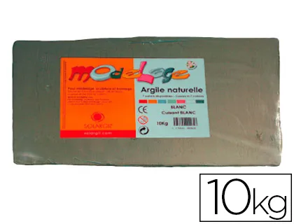 Argile naturelle solargil cuisant coloris blanc pain 10kg