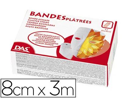 Bande plâtrée das 8cmx3m boîte 20 unités