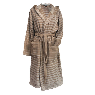 Peignoir Essenza Pure Stripe Argile Coton Terry
