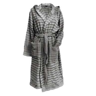 Peignoir Essenza Pure Stripe Gris Coton Terry