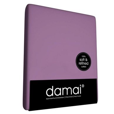 Drap-housse Damai Violet Coton