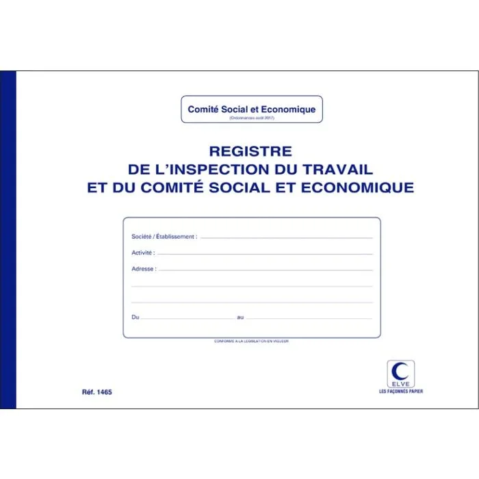 Registre Dangers graves et Imminents CSE ELVE 1465