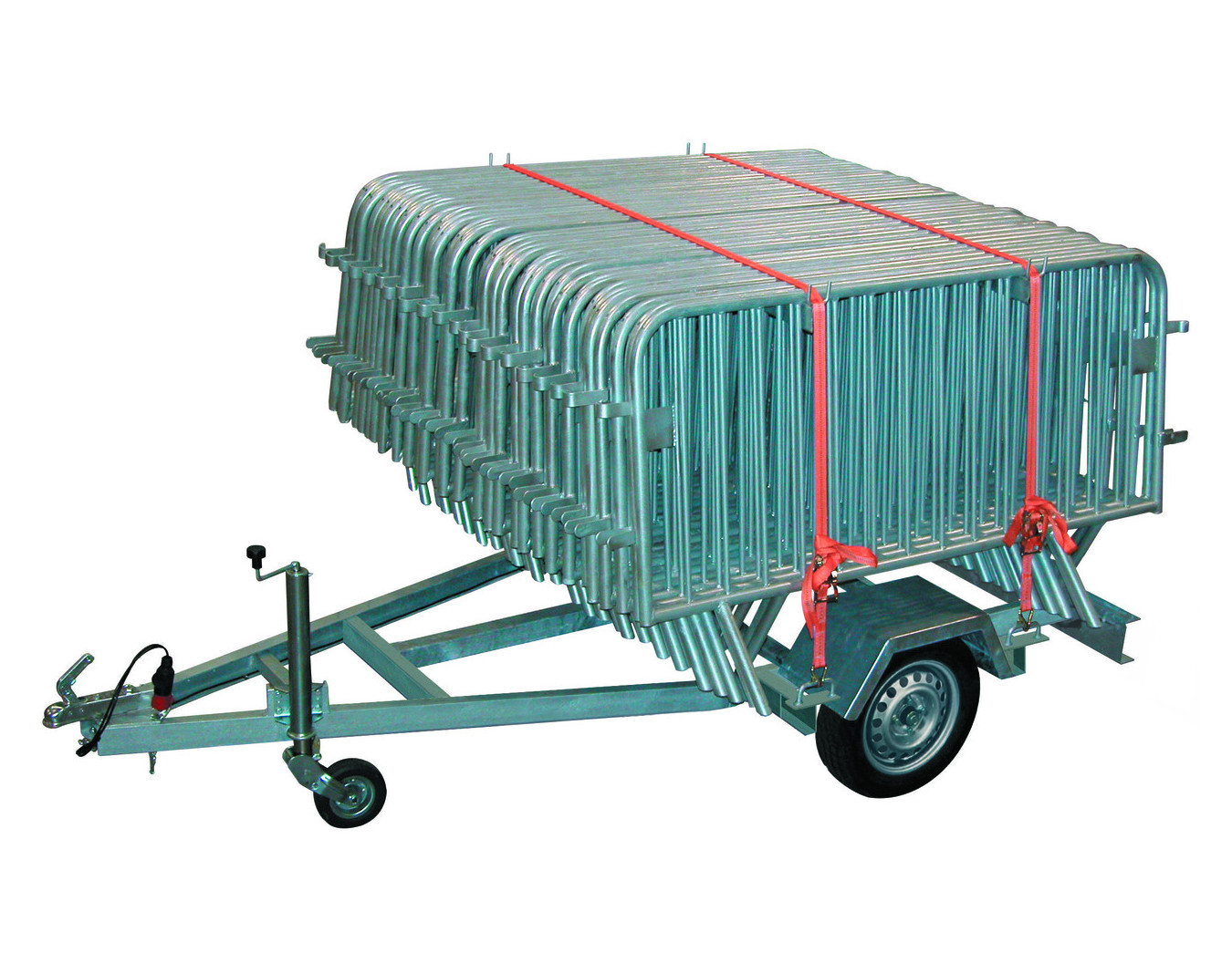 Remorque pour barrières de police