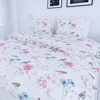 Parure de Lit Satin D'or Nostalgie Rose Satin