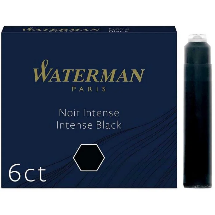 WATERMAN Boite de 6 Cartouches d'encre Mini - Noir